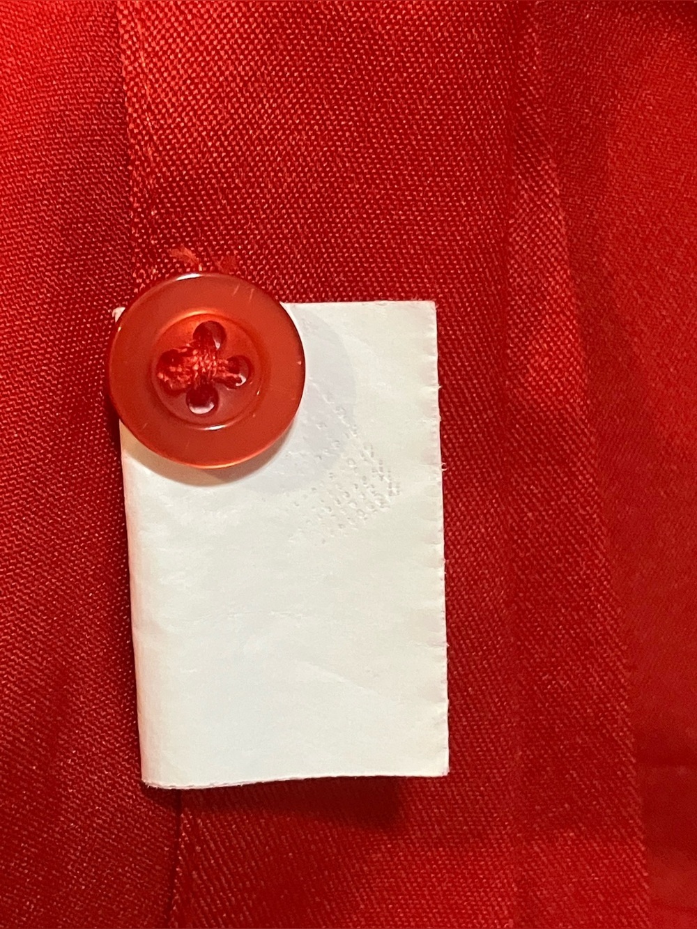 Hearain Red Long Sleeve Button Down Blouse Size Small - Picture 5 of 5